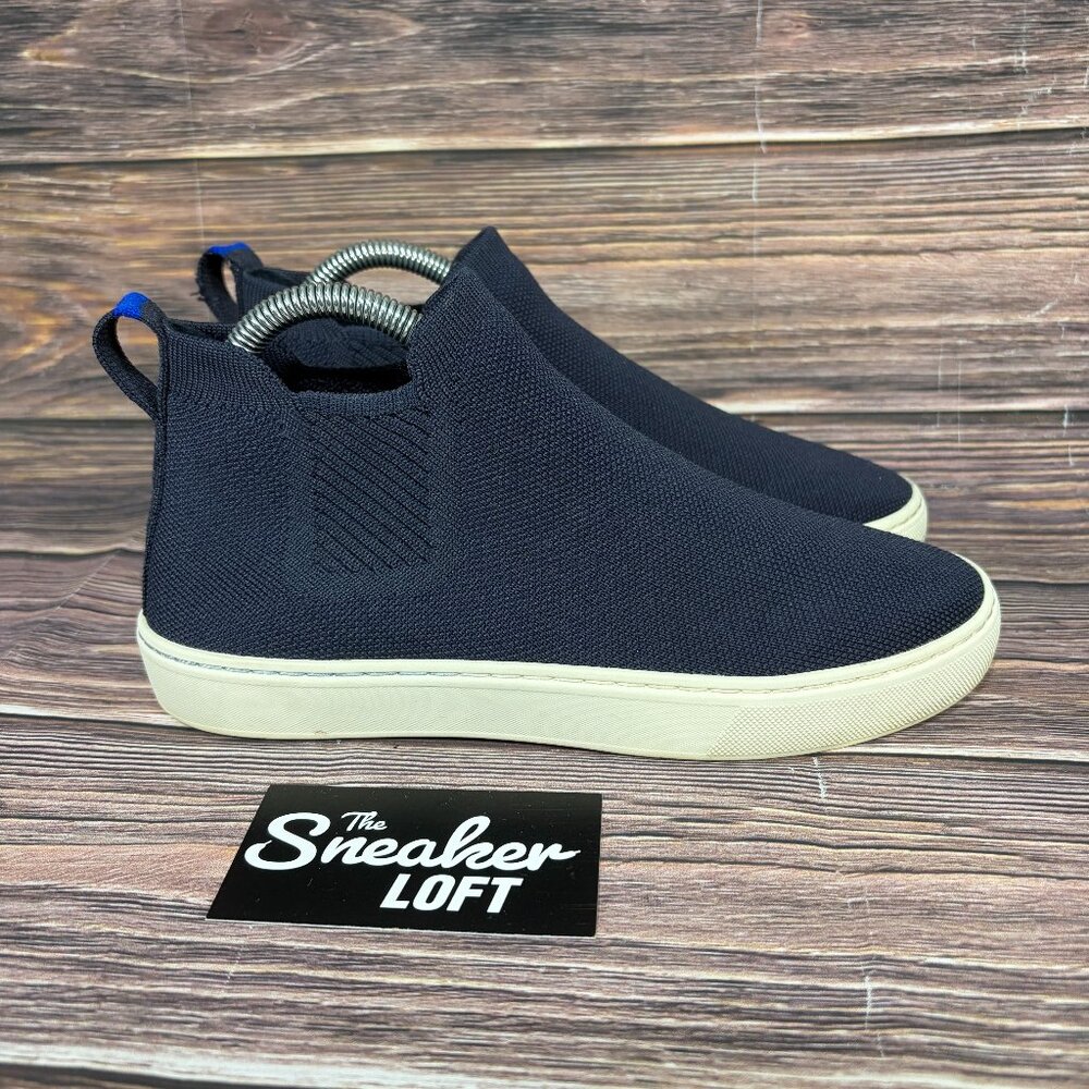 Rothy's The Chelsea Boot Women's Blue Knit‎ Slip On Ankle Boot Shoes